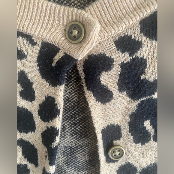 Leopard Print Cardigan Sweater - Picture 3 of 7